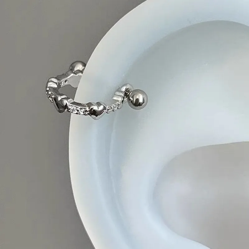 1 шт. новые полые серьги с кольцевой костью для ушей модные нежные серебряные