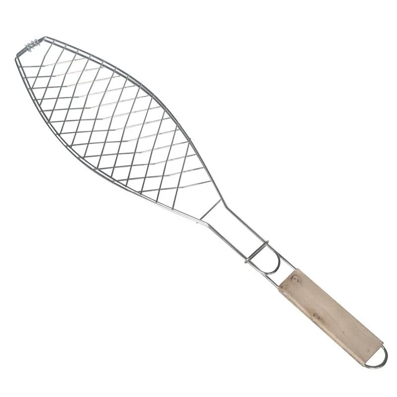 

Roasting Fish Grilling Basket Vegetable with Folding Handle DIY Flexible Nonstick Outdoor Barbecue Tool Portable Burger Mesh BBQ