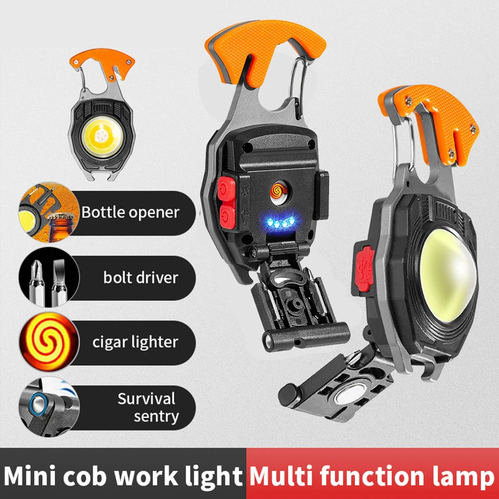 

Рабочий многофункциональный фонарик с Cob матрицей, 3 передачи, встроенный Мощный Аккумуляторный светильник большой емкости, инструмент для ...