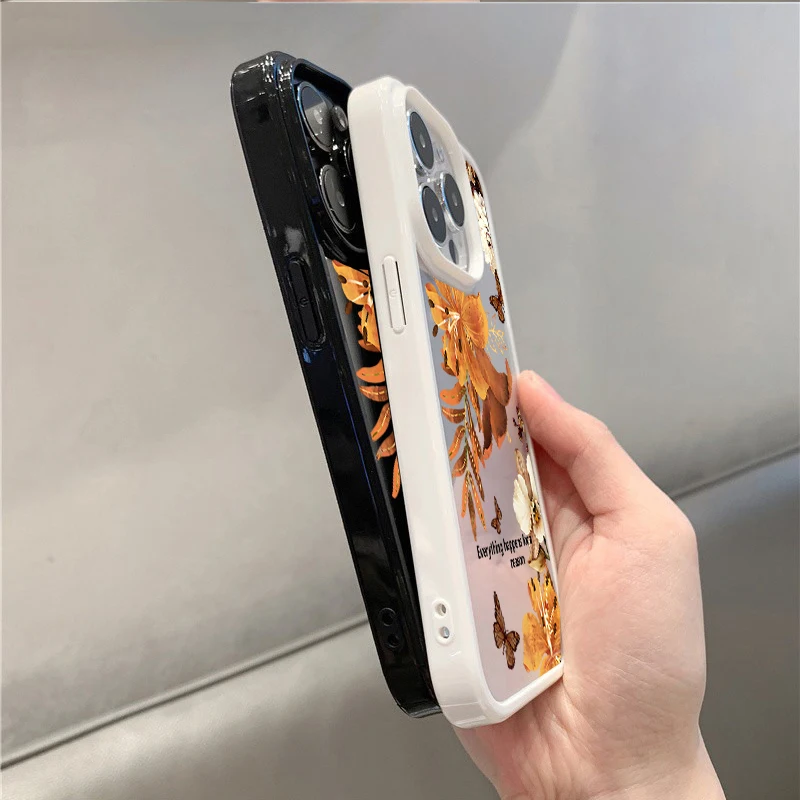 Осенний чехол с цветочным принтом и бабочками для Samsung Galaxy S26 S25 FE S24 Plus S23 Ultra A57 A56 A37 A36 A16 A27 A26 A35 A55 A34 A15 (art.: 3920dd192c449) - 3920dd192c449
