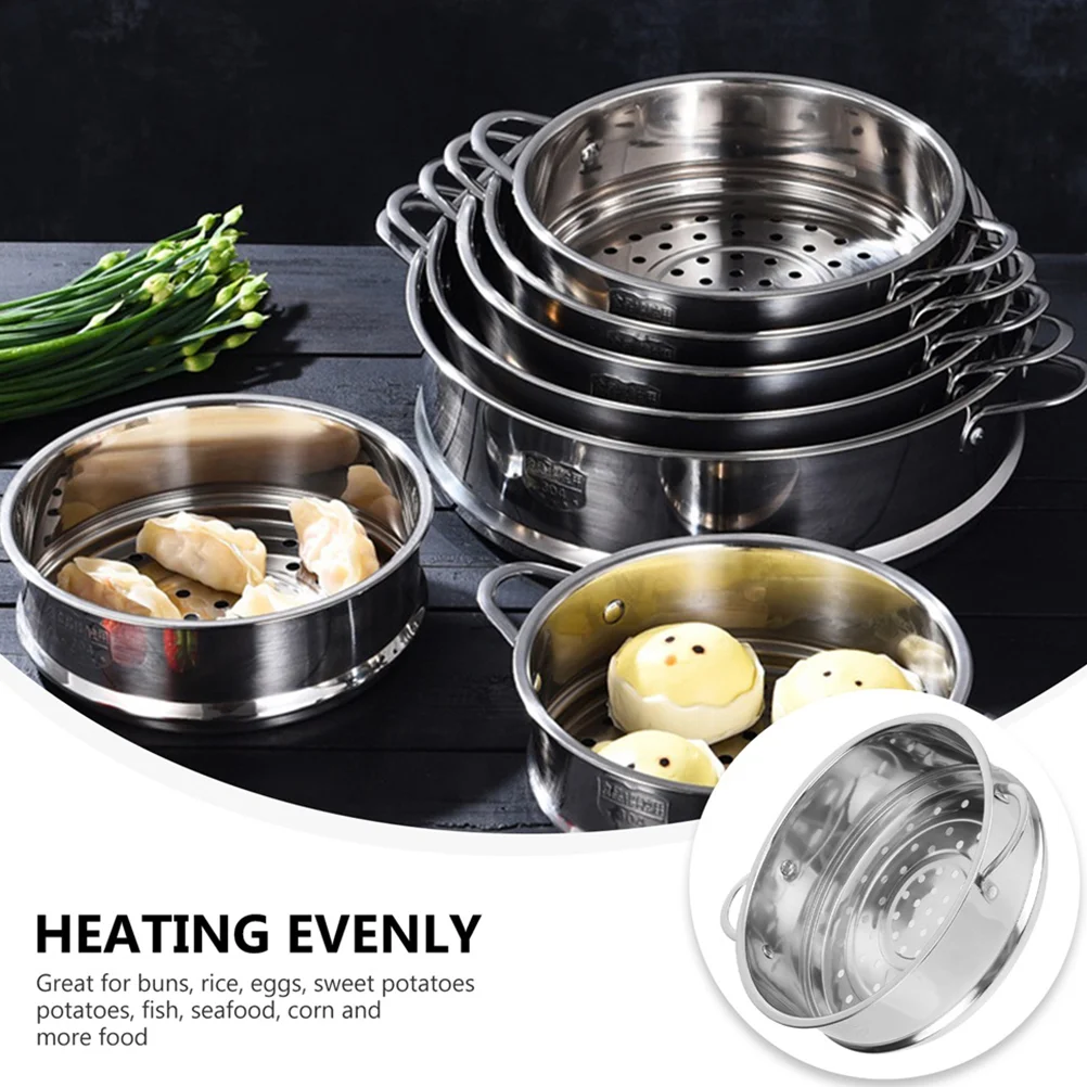 

Steamer Pot Basket Metal Steel Stainless Insert Dim Sum Pan Steaming Steam Induction Saucepans Cookware Soup Strainer Rack