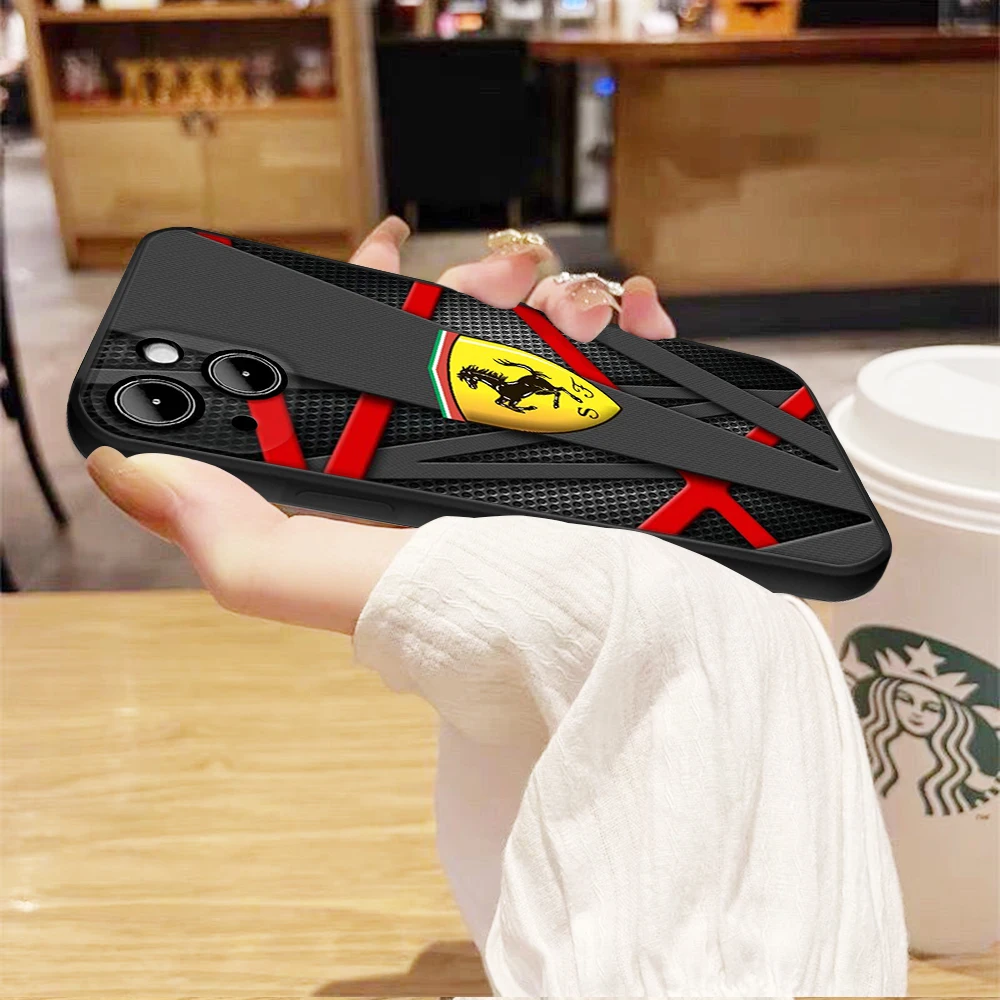 

Super Sports Car Ferrari F1 Phone Case For iphone 11 12 13 14Pro Max XR MAX Mini Samsung Galaxy S23Ultra S22 Pro Plus Covers