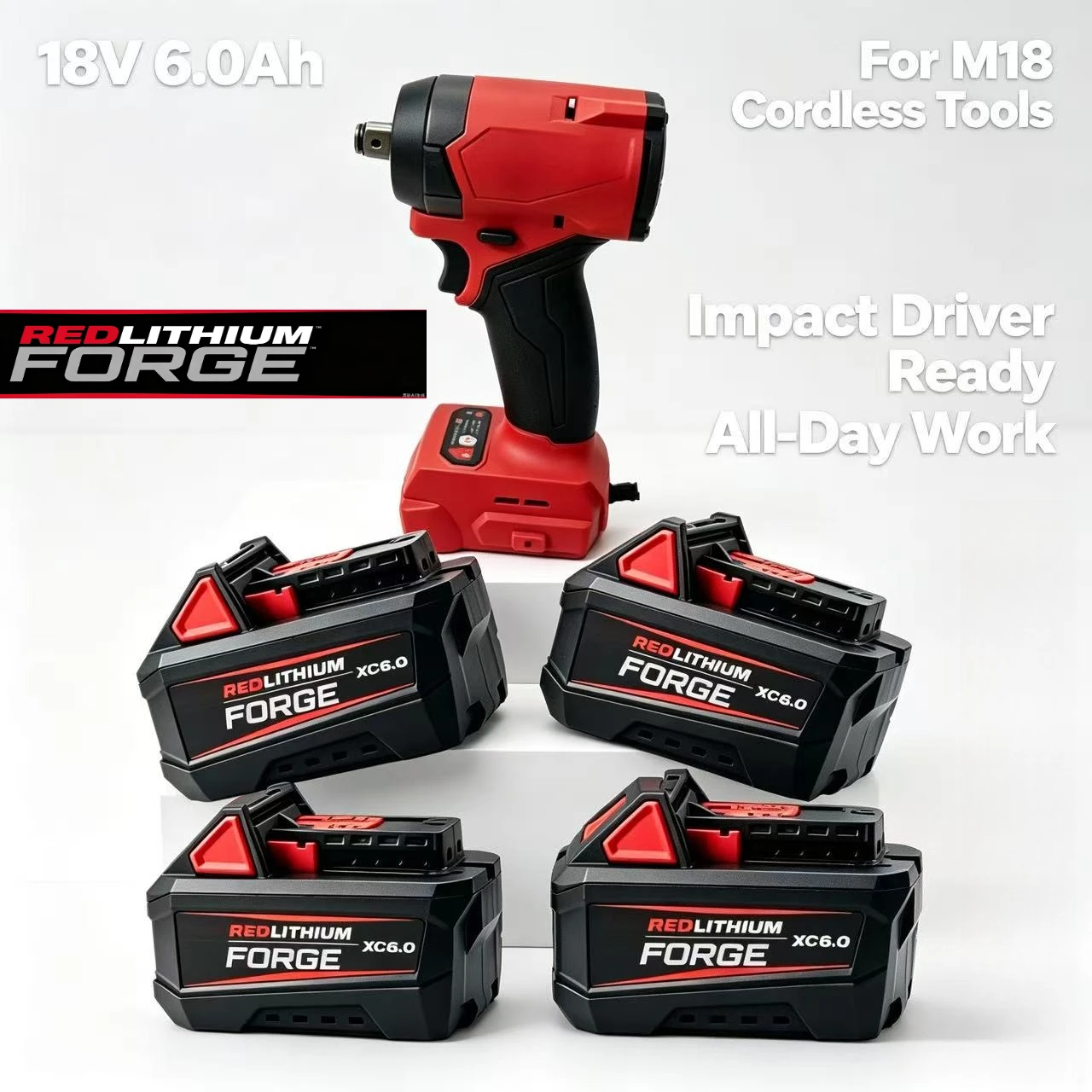 Фото Аккумуляторный заклепочник Milwaukee M18 FORGE XC6.0 XC8.0 (48-11-1861, 48-11-1881) REDLINK Safety Fit для металлообработки №1