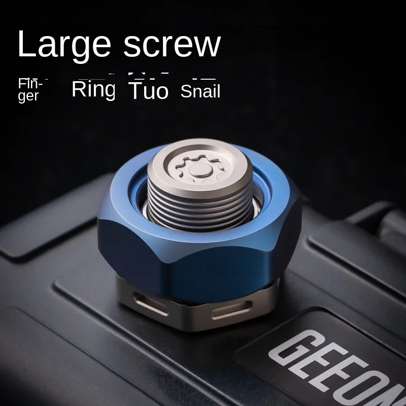 Large Screw Ring Gyro Black Mirror Fingertip Gyro Desktop Solution Pressure Reduction Toy Artifact EDC