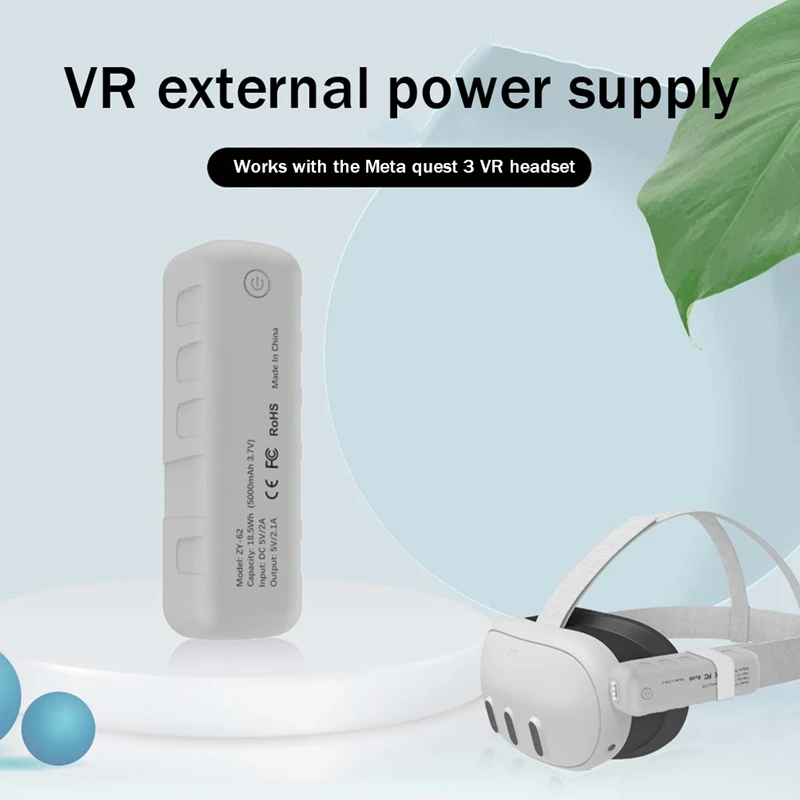 Внешний аккумулятор виртуальной реальности зарядное устройство белый 5000 мАч