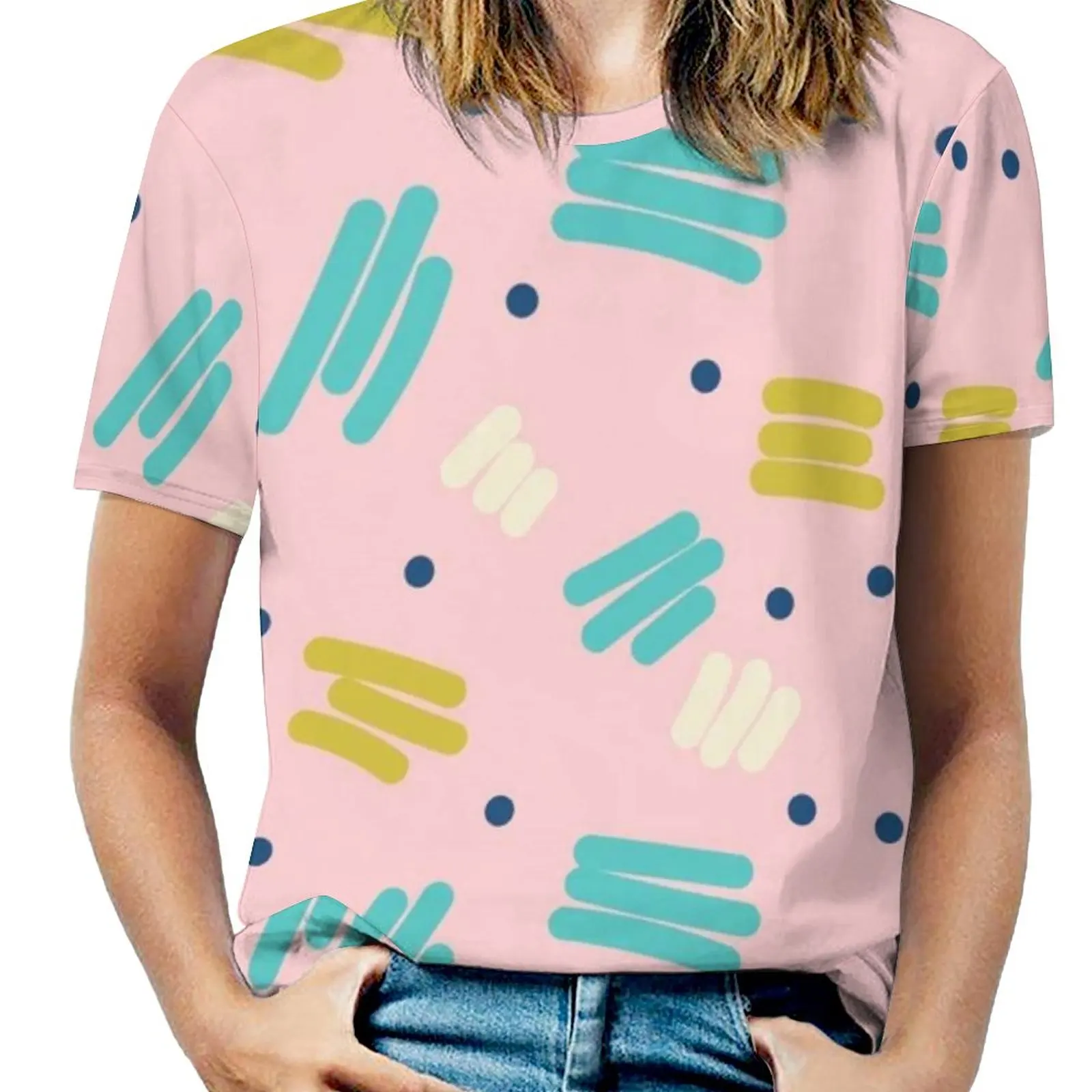 

Женская Праздничная футболка с рисунком, футболки с принтом на весну и лето, пуловер с круглым вырезом, Топ