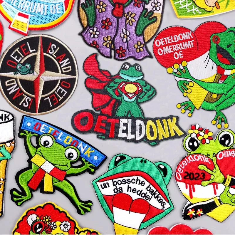 

Netherland Oeteldonk Emblem Embroidery Patch Forg Carnival For Netherland Iron On Patches For Clothing Frog Patches On Clothes