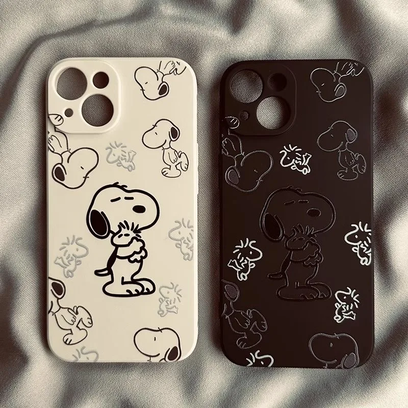 Простой милый чехол для телефона s-snoopys Xiaomi Redmi K40 K30 13C 12C 10C A1 Note 13 12 11 10 Pro Plus 5G Cover