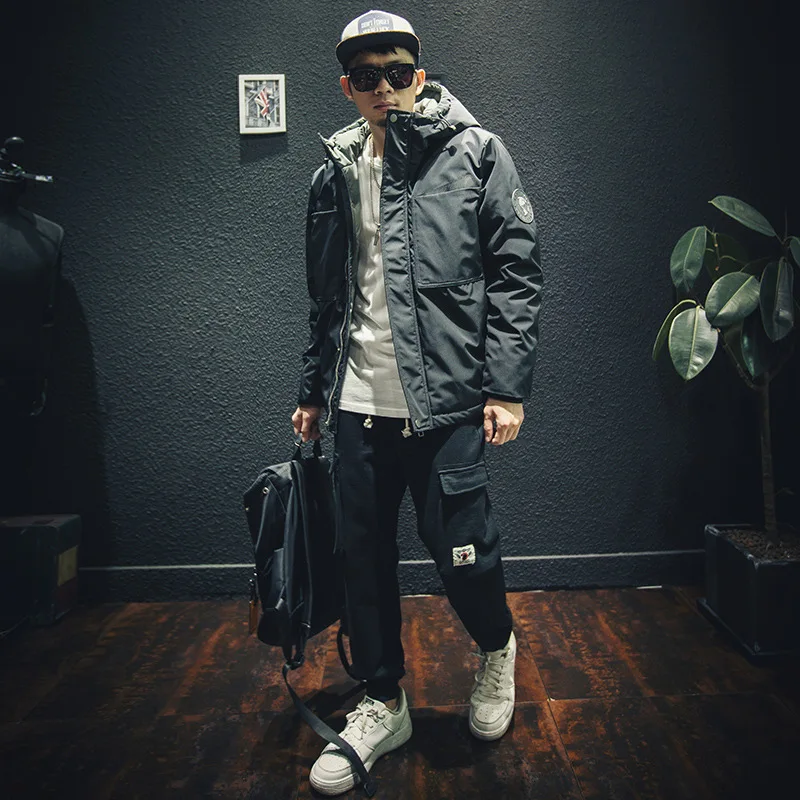 Winter Hooded Short Down Jacket Men Loose Trendy Brand Large Man Thickened Warm Jackets Coat White Duck Sleeveless Downjacket