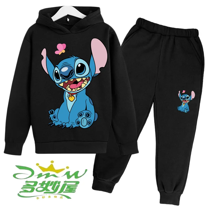 

Children Mickey Mouse Hoodies Pants Set Boys Girls Mickey Mouse Sweatshirts Hooded Kids Fashion Mickey Pullovers Clothes Suit