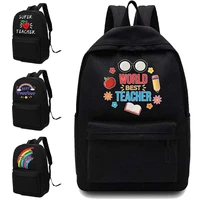 fashion canvas women backpack new unisex school bag teacher pattern printed large capacity laptop bag portable travel sports bag