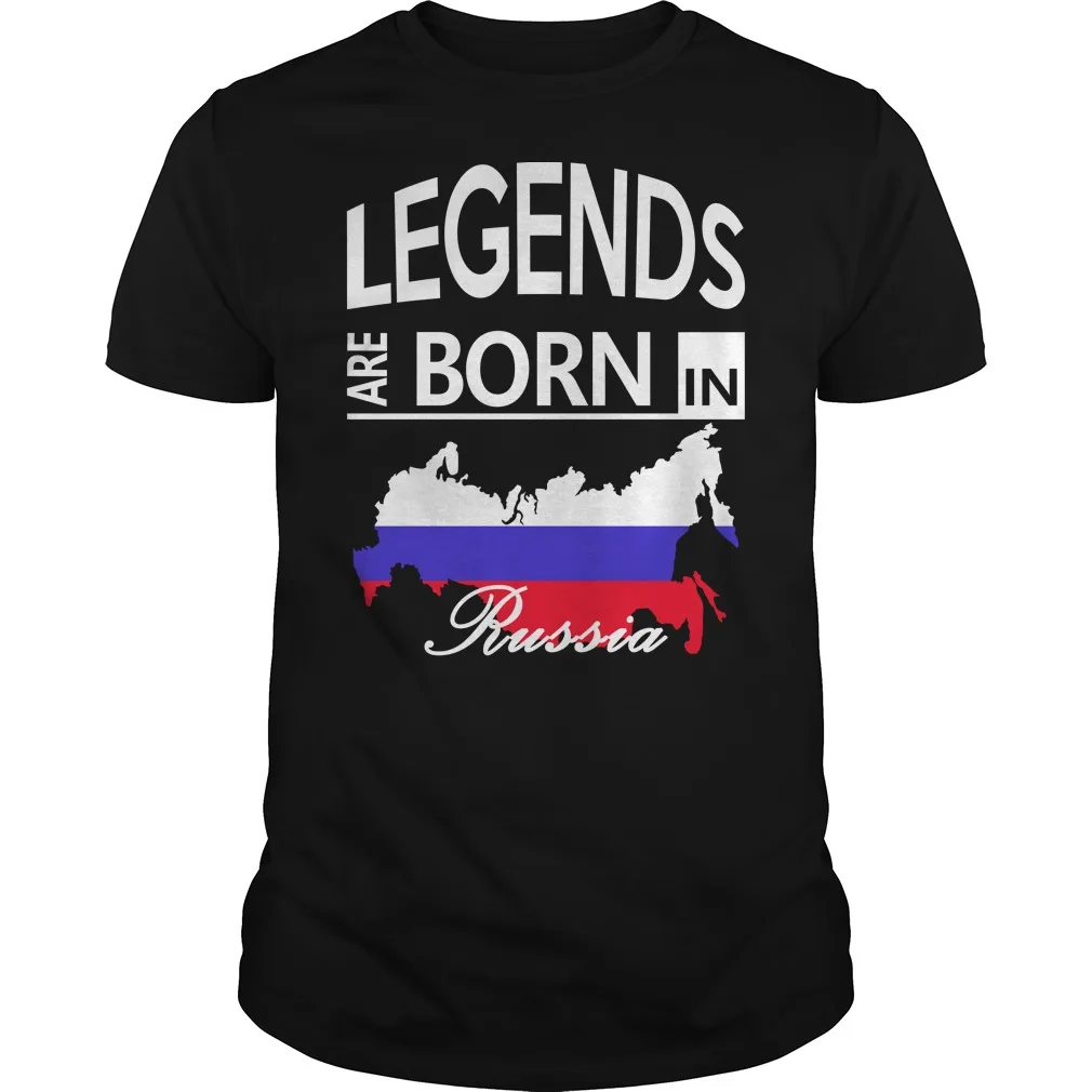 

Legends Are Born In Russia Hot Sale Russian Lover Patriotic T Shirt New 100% Cotton Short Sleeve O-Neck T-shirt Casual Mens Top