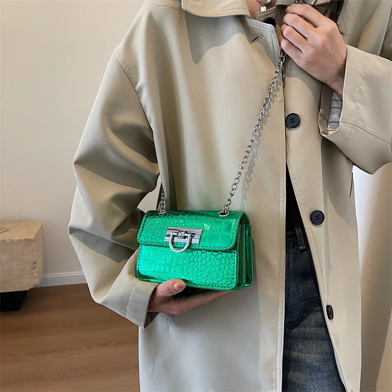 

2023 Autumn Trend Women's Bag Stone Pattern Candy Colors Small Square Bag Fashion Shoulder Crossbody Bag Mini Bag Female Bolsas