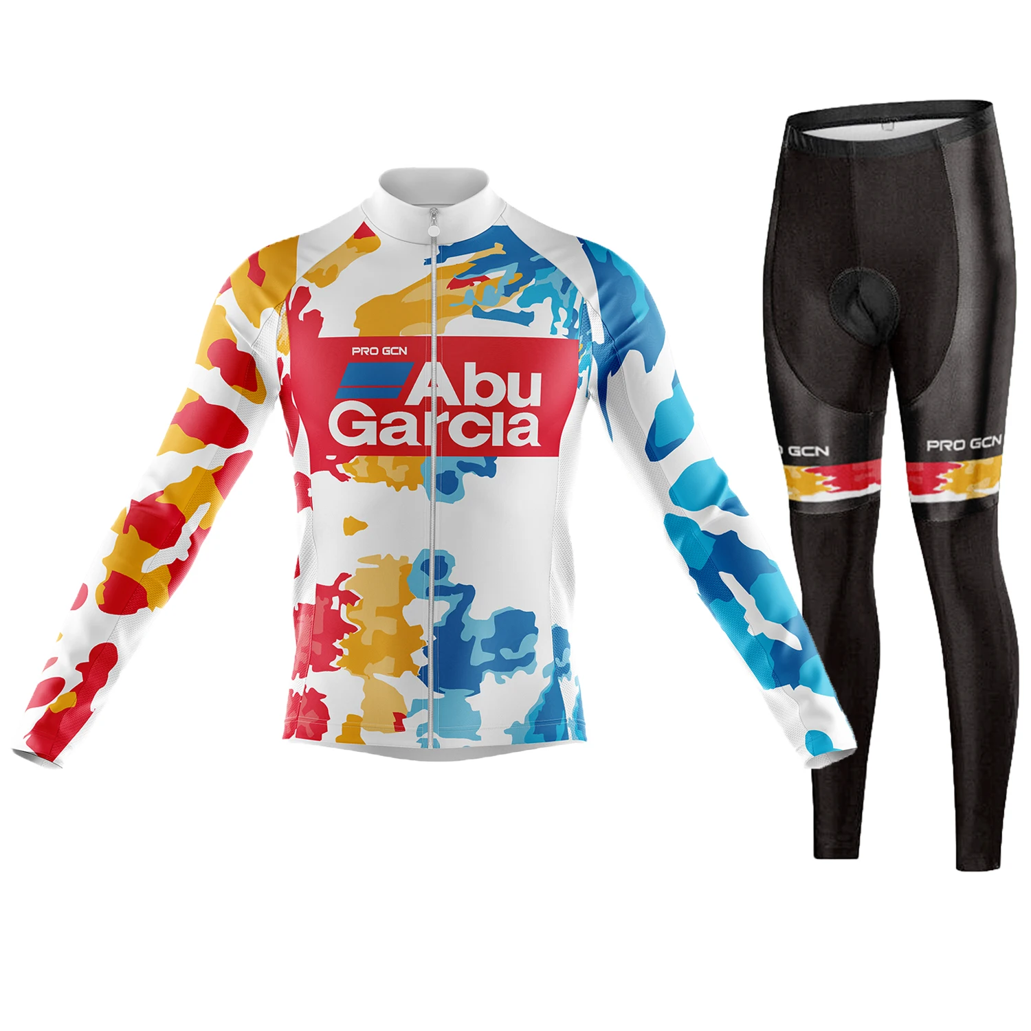 

2023 ABUGARCIA Team Cyling bycicle Set Bib Pants Ropa Mountain Bike Jersey 9D Gel Cycling Pants Long Sleeve Suit