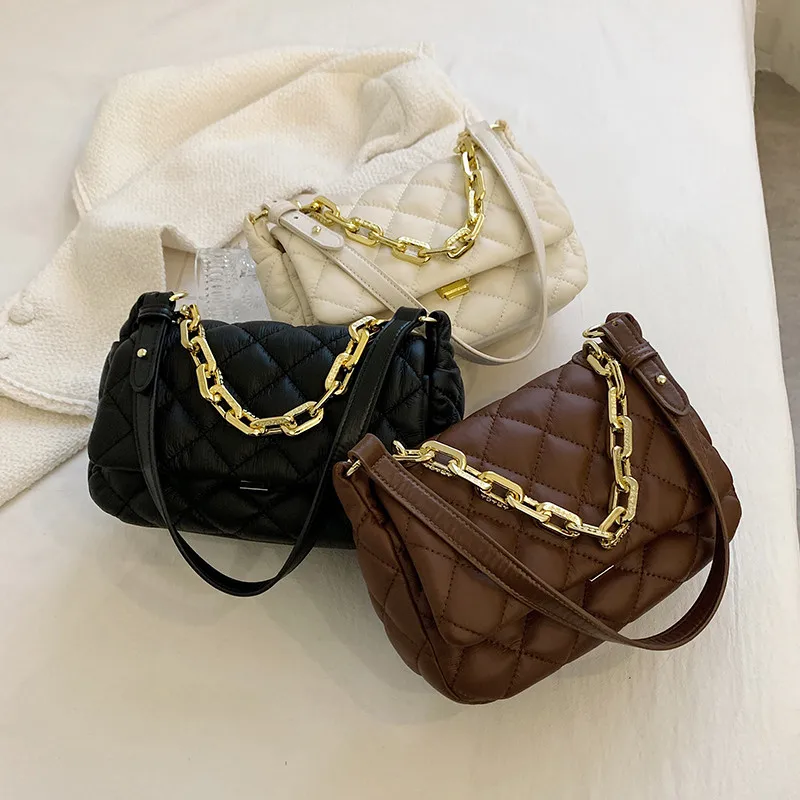 

Lattice Square Tote bag 2022 Spring New High-quality PU Leather Women's Designer Handbag Luxury brand Shoulder Messenger Bag