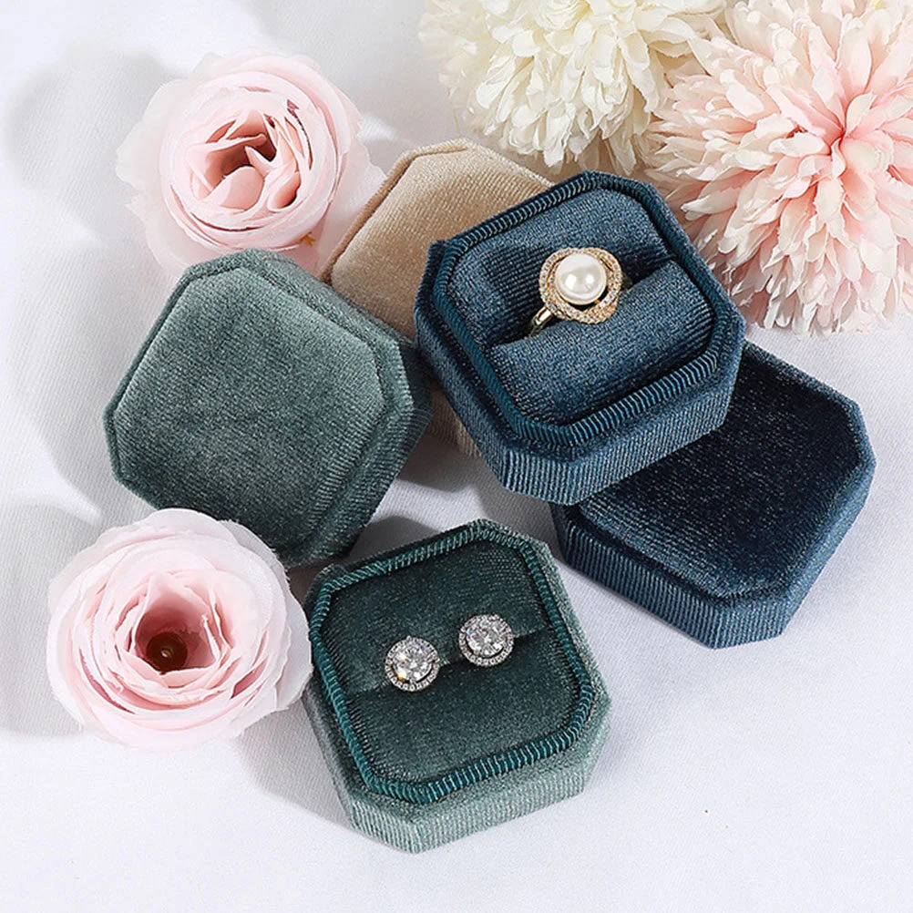 

3pcs Ring Bearer Boxes Proposal Ring Boxes Jewelry Ring Box for Wedding Ceremony