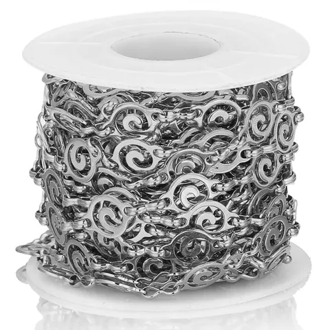 Золотая спиральная цепочка из нержавеющей стали Alisaya 1 м