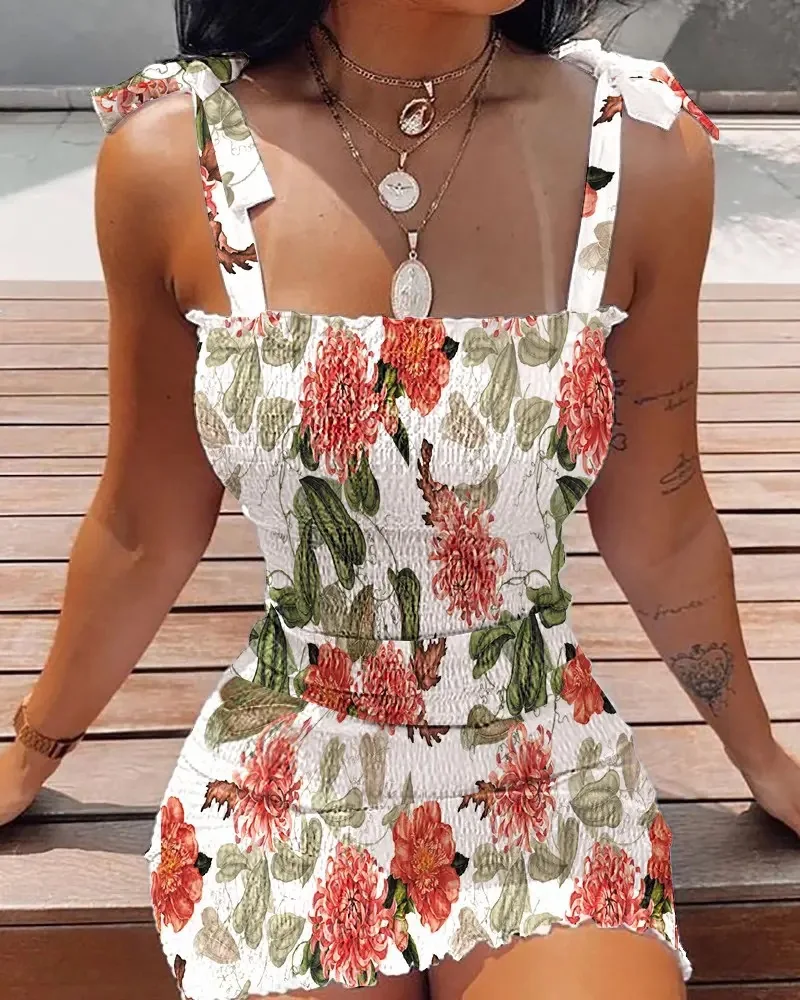 Женское платье с принтом на бретельках | AliExpress