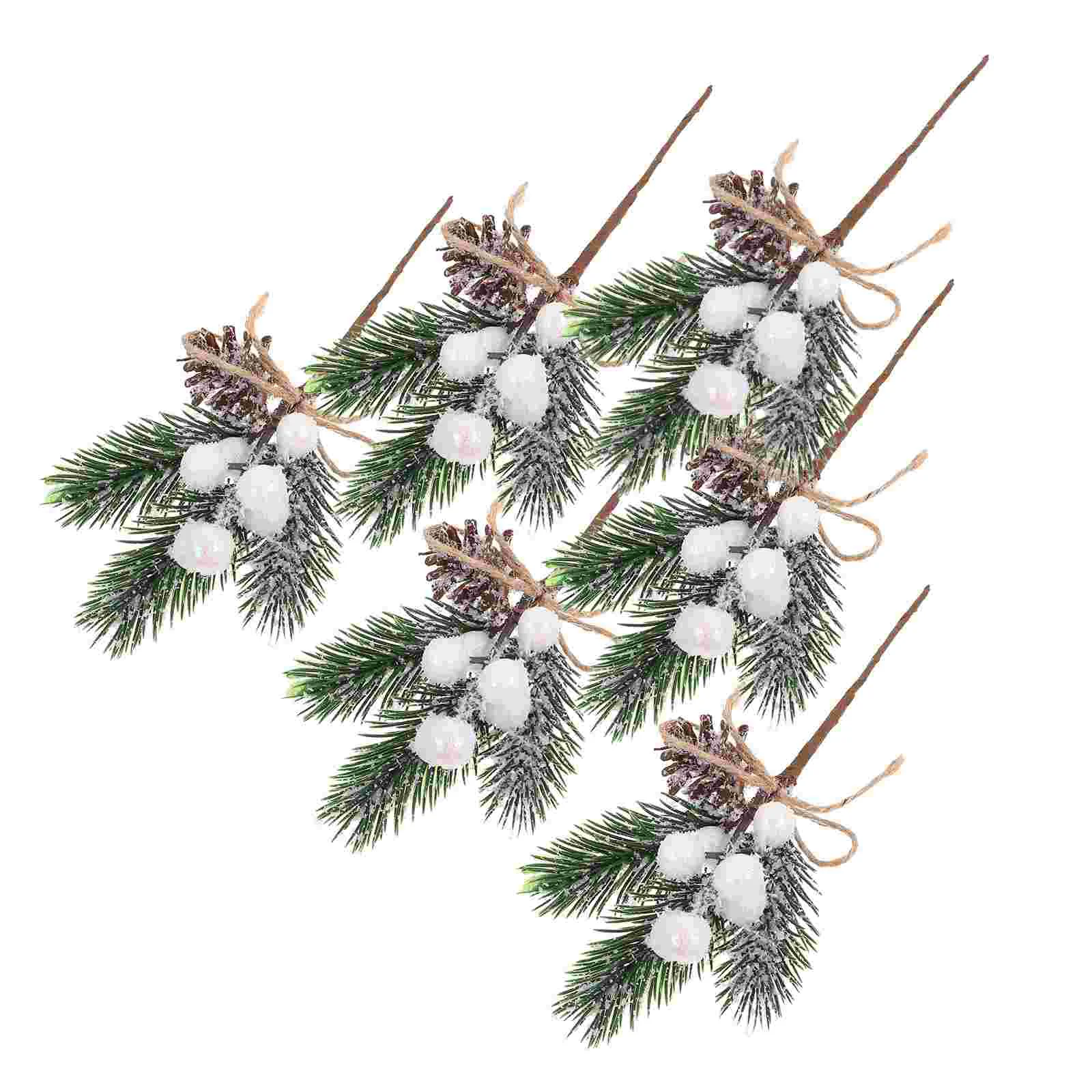 

Berry Pine Christmas Artificialpicks Pick Fauxspray Twig Tree Decor Branches Decoration Wreath Decors Branch Flower Stems Cones