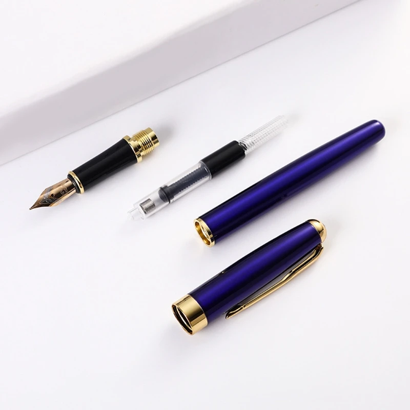 

0.5MM Iridium Nib Fountain Pen Metal Barrel Pull-out to Refilled Ink for Calligraphy Business Art Signature Illustration