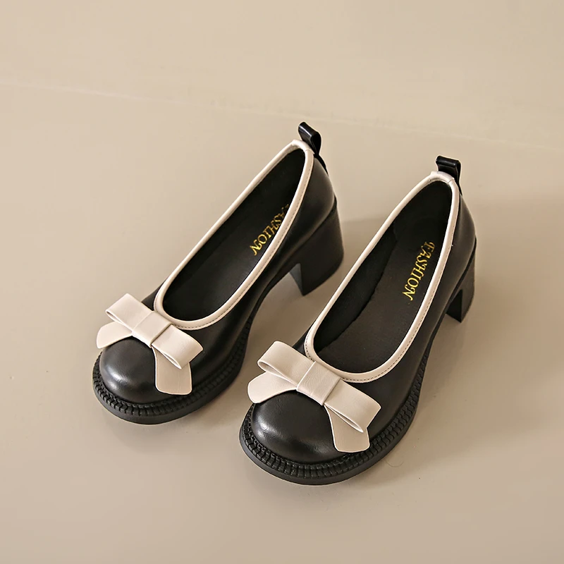 

Mary Jane Small Fragrant Leather Single Shoes for Women In 2023 Summer New Shallow Bow Color-blocking Comfortable Women's Shoes