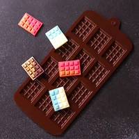 12 core waffle chocolate silicone mold non stick silicone cake candy pastry ice mold diy baking mold kitchen supplies