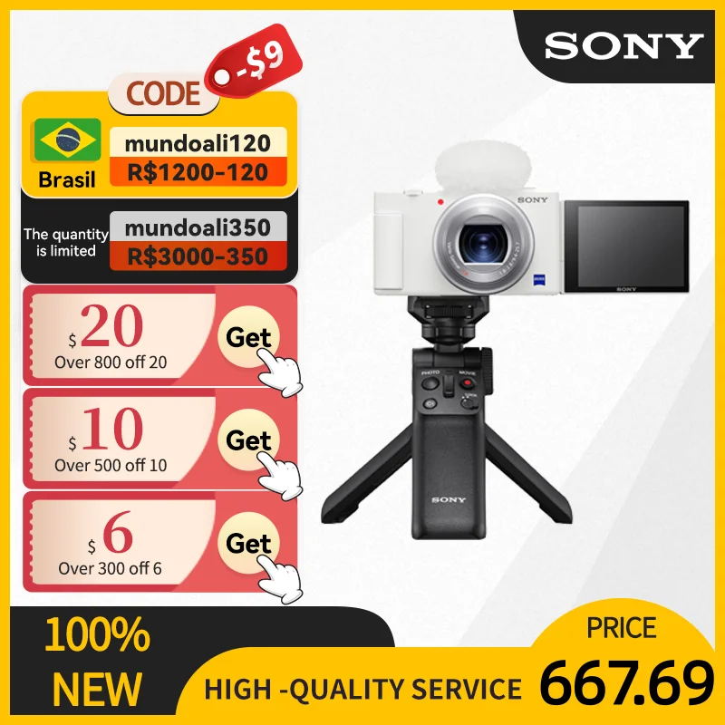 

SONY ZV-1 ZV1 Portable Digital Camera 4K Video with Large Aperture Motorized Zoom Lens for VLOG YouTube TikTok Video Shooting