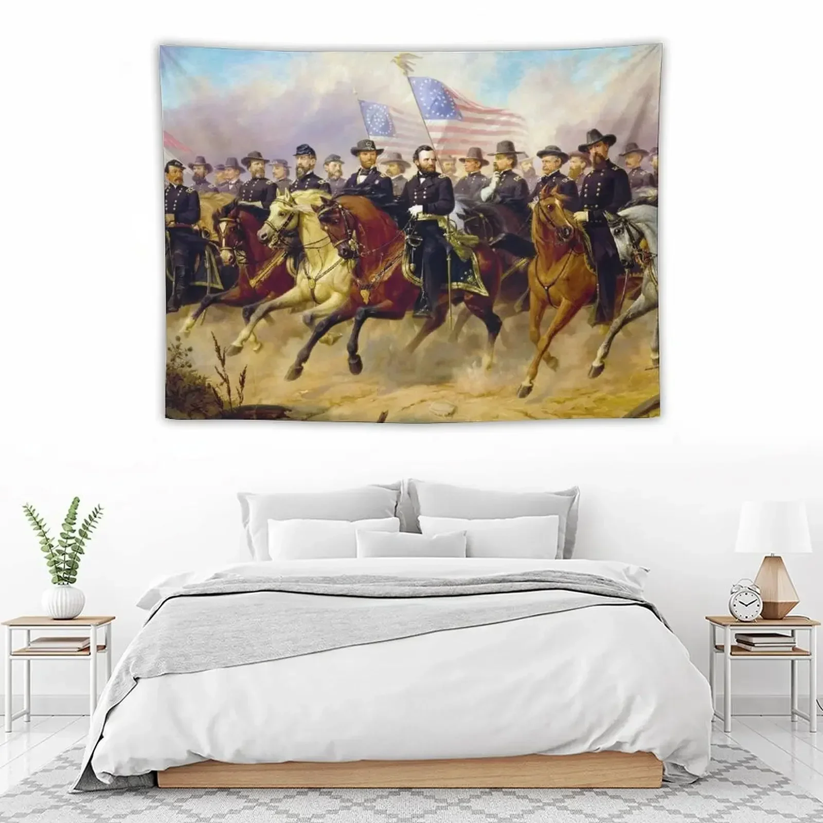 Грант и его генералы от Ole Peter Hansen Balling (1865) гобелен Декор для комнаты украшение