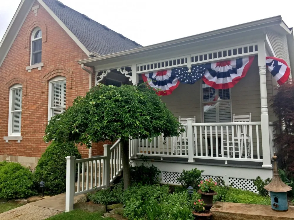 1,5х3 фута печатные полосы звезды США Сборные Фанатские гирлянды половинной высоты флаг для декорации на День независимости 4 июля.