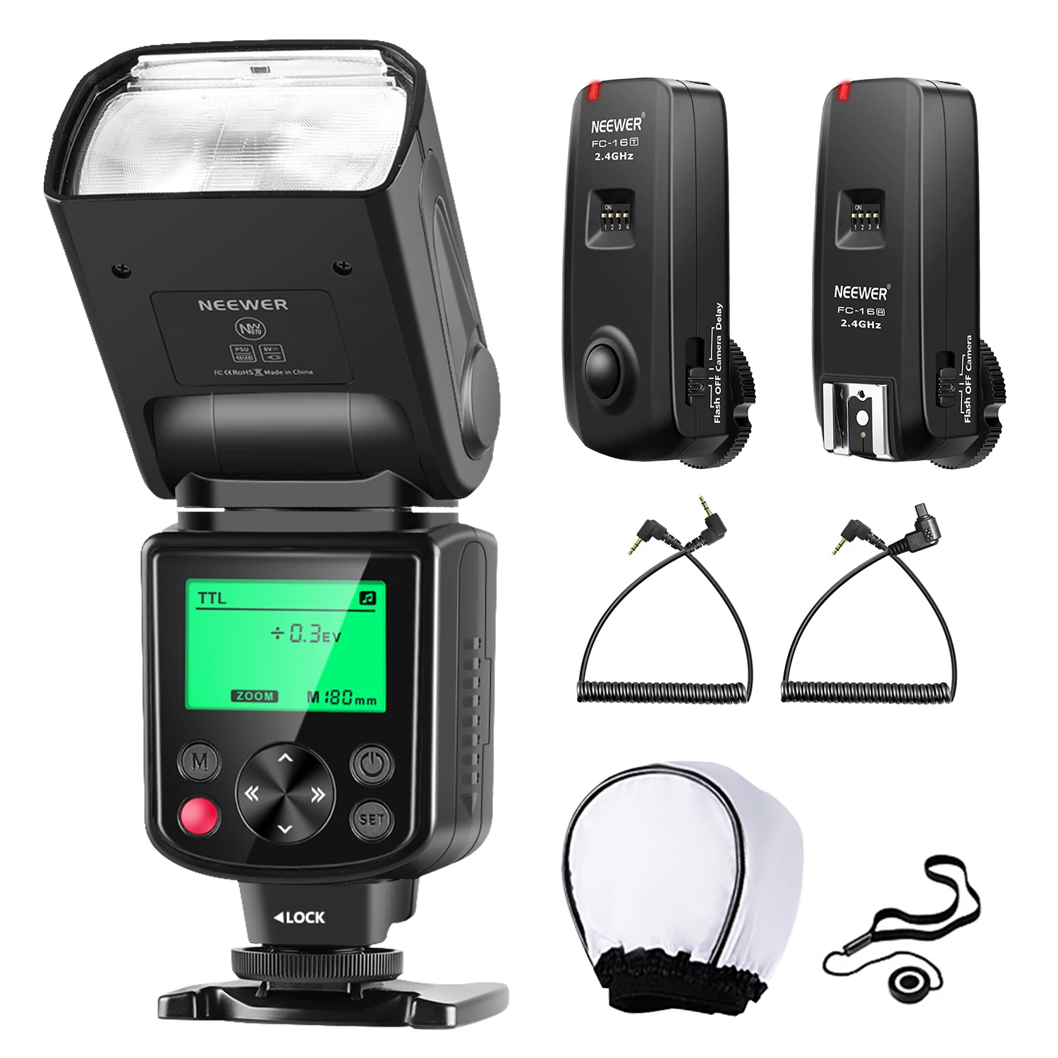 

Neewer NW670 TTL Flash Kit for CANON Rebel T5i T4i T3i T3 T2i T1i XSi XTi SL1, EOS 700D 650D 600D 1100D 550D 500D 450D 400D