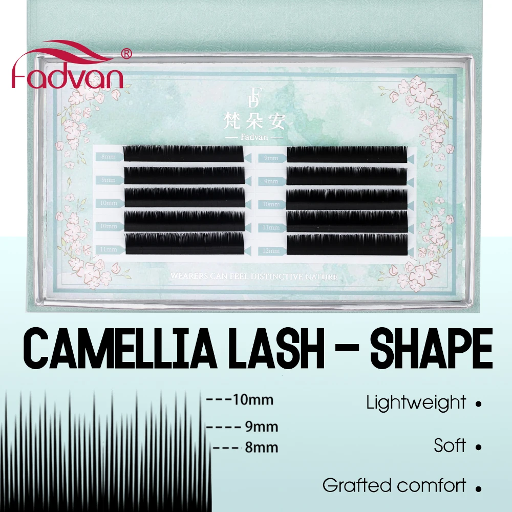 Fadvan Camellia объемное наращивание ресниц смешанной длины Премиум мягкие натуральные