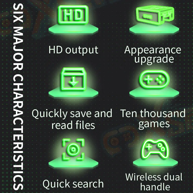 Игровая консоль Coopreme X7 Super TV Система Linux с HD-выходом 64 ГБ встроенный беспроводной