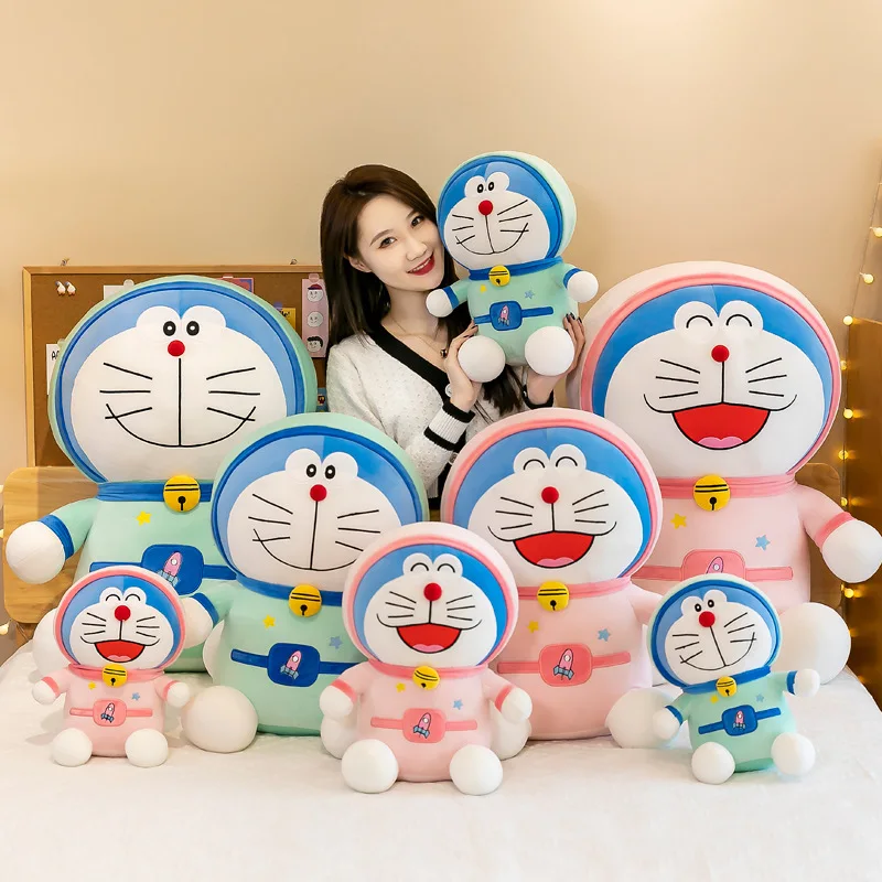 

30-55cm Anime Stand Doraemon Plush Toys Cutecat Doll Soft Stuffed Animals Pillow Baby Toy For Kids Gifts Doraemon Figure