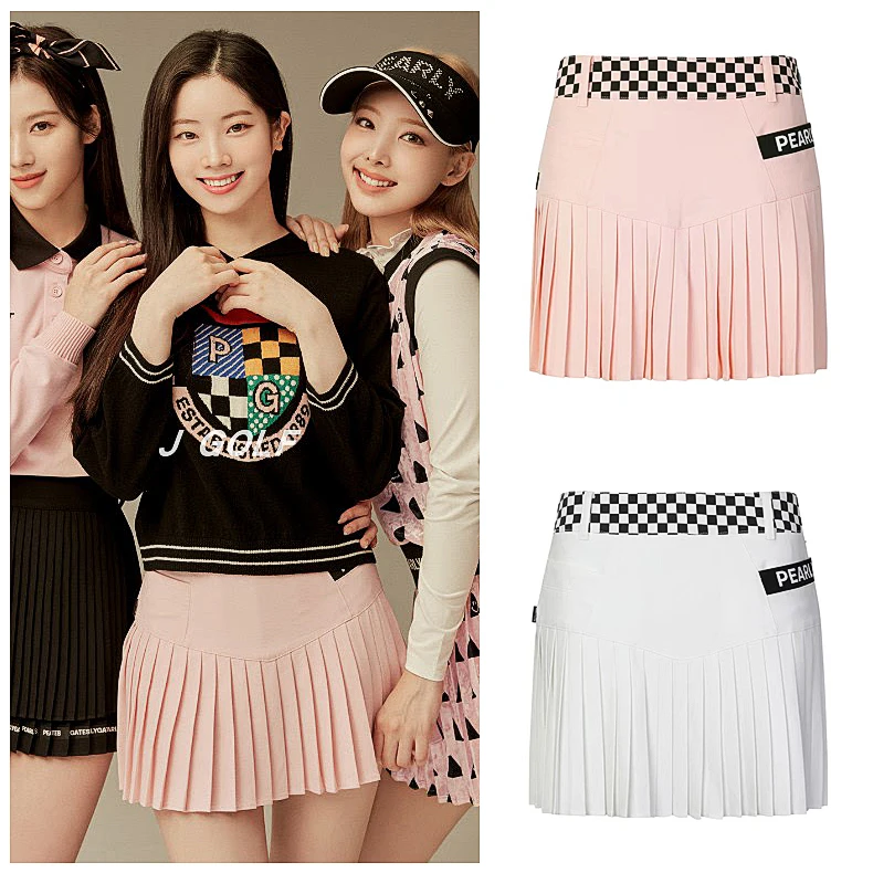 

Autumn and winter new style golf original sheet for women to reduce age and show slimness, cover meat, pleated short skirt, colo