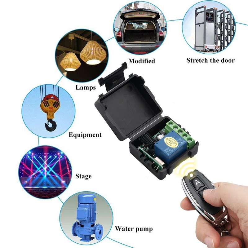 Одноканальный релейный модуль SEWS-DC 12 В универсальный беспроводной переключатель