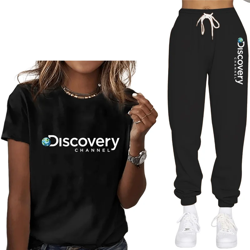 

Hot Sale of Street Clothing Fashion Casual Discovery Letter Personalized Trousers and Top Suit Women's Two-piece Set