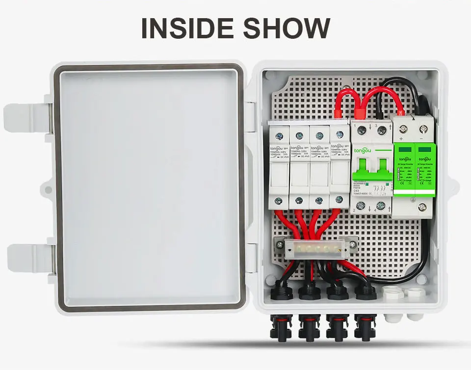 Комбайнер солнечных батарей с защитой от молний 10 А 6 струн 1000 В для панели 550 в