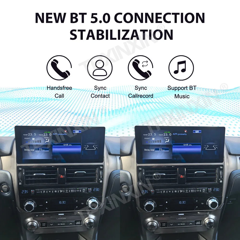 Автомобильный радиоприемник с экраном QLED 10 25 дюйма 8 ГБ 128 Android 13 для Lexus GX 2014-2022