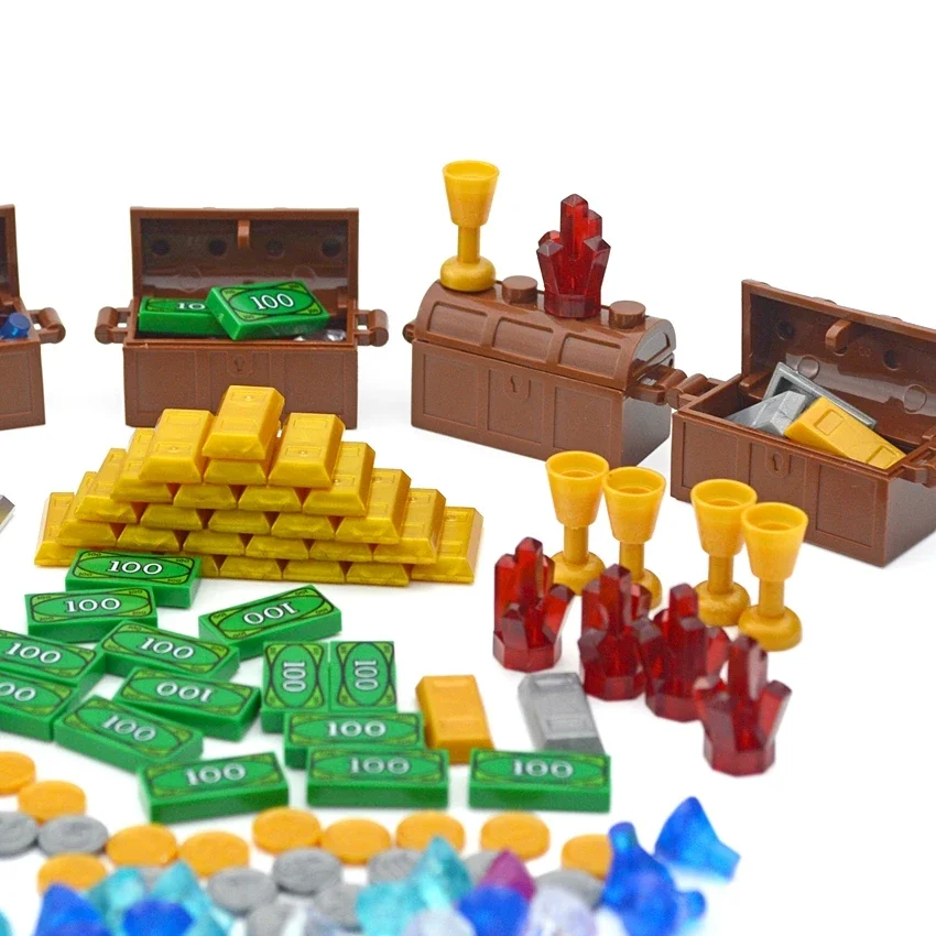 Moc Коробка С Сокровищами монета алмазная руда золото серебро наличные деньги