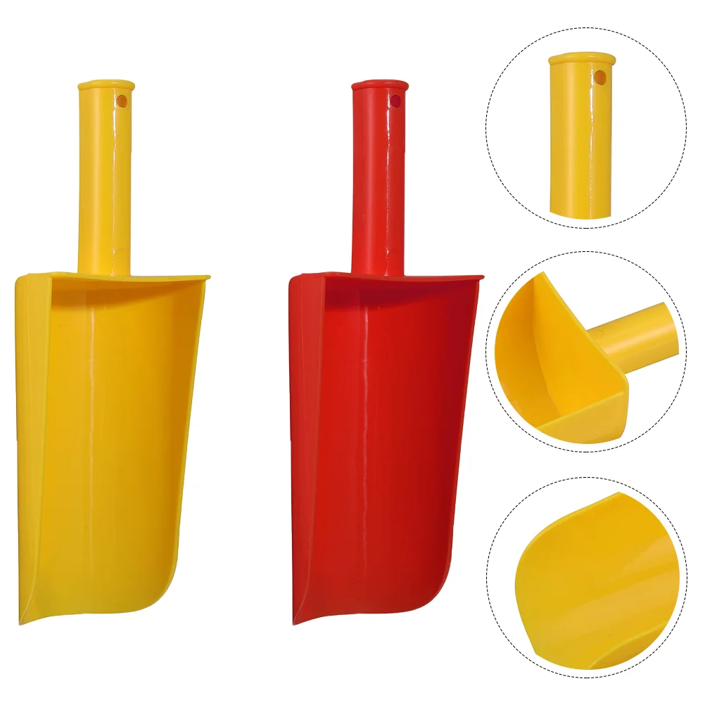 

Beach Shovel Plastic Short Handle Sand Spade Sand Scoop Sandbox Kit Red Yellow Shovel Toys Gardening Shoveling Digging Snow