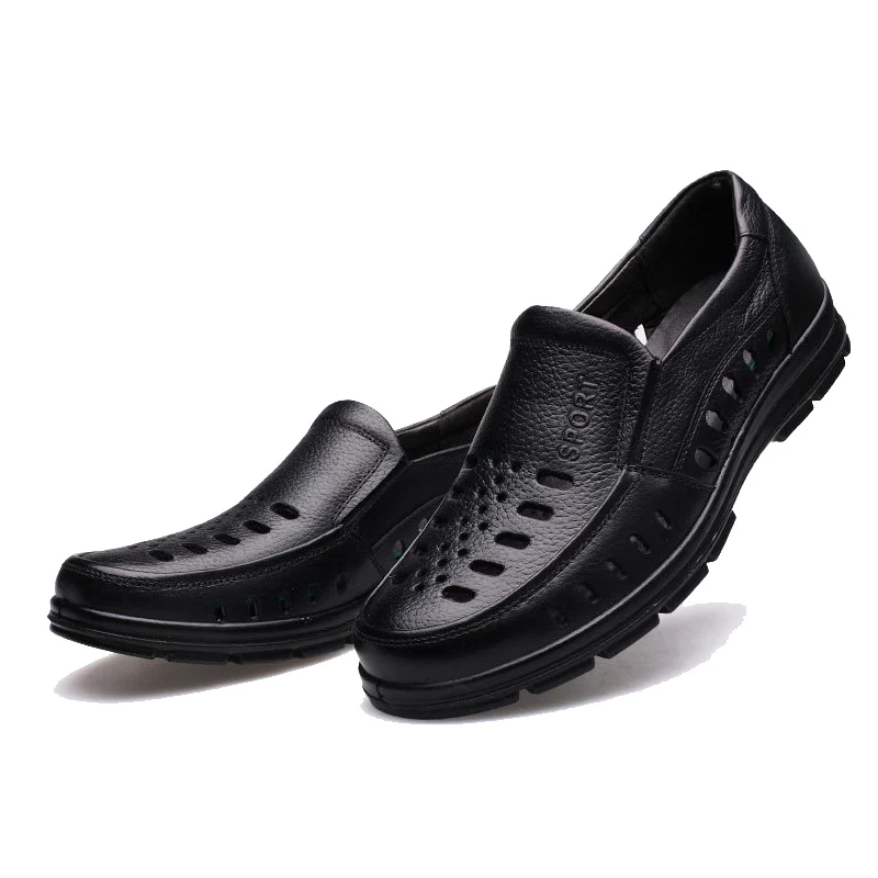 

Genuine Leather Summer Shoes Men Loafers Comfortable Brand Male Footwear Cow Leather Mens Casual Shoes Soft Business Shoes K288