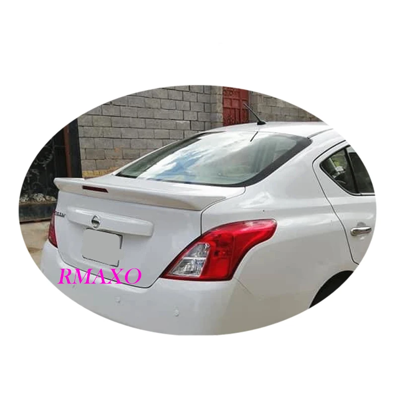 

For Versa Spoiler 2011-2017 Nissan Sunny Sedan Spoiler jsdK ABS plastic Material Car Rear Wing Color Rear Spoiler