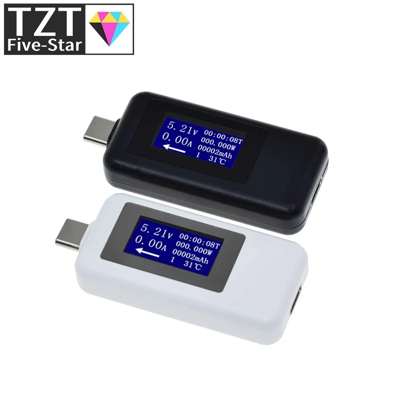 10 в 1 USB-тестер постоянного тока Type-C 4-30 измеритель напряжения таймер Амперметр