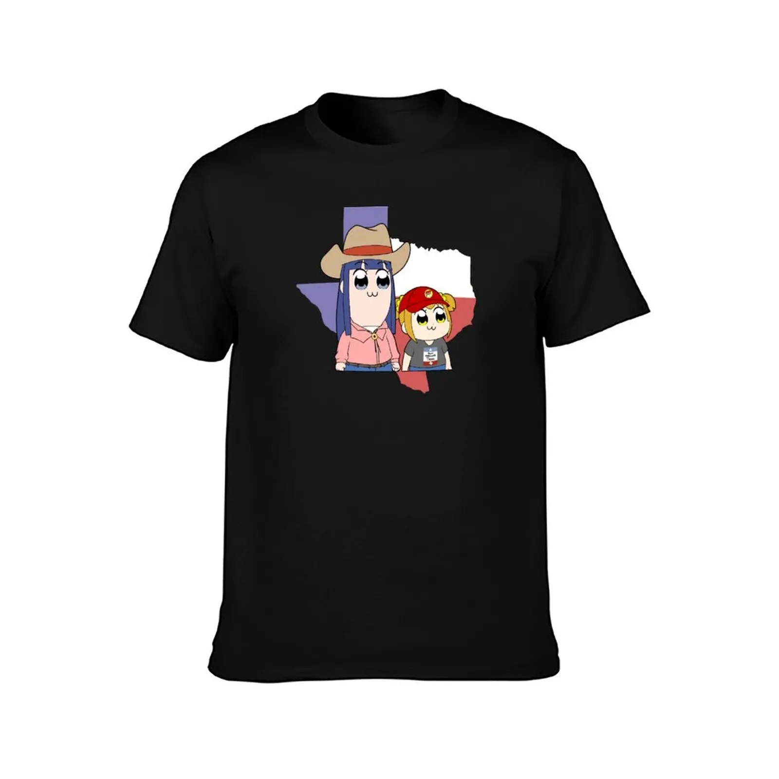Фото Футболка Popuko and Pipimi Visit Texas, базовая модель с короткими рукавами для повседневной носки №2