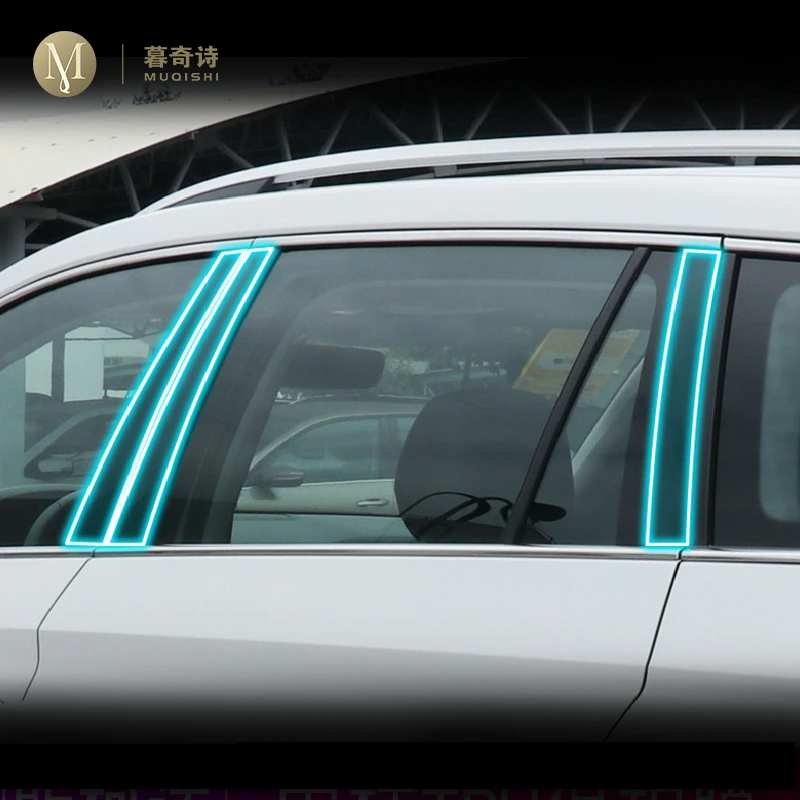 

Для Ksoda Kodiaq 2017-2020 Автомобильная наружная защита B C оконная стойка полоса PPF краска защитная пленка ТПУ Прозрачная Пленка Установка