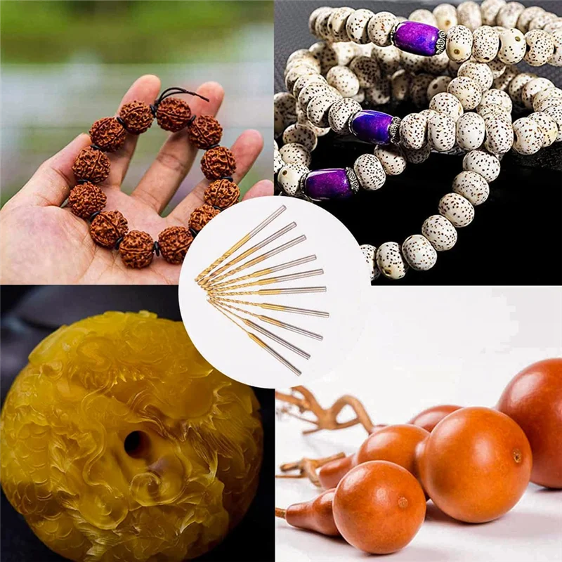 Micro-Twist Drill Bit Set - 10Pcs 0.6mm-2.2mm Tiny 2.35 Shank HSS Mini Engraving Bits Hole Drilling Tool