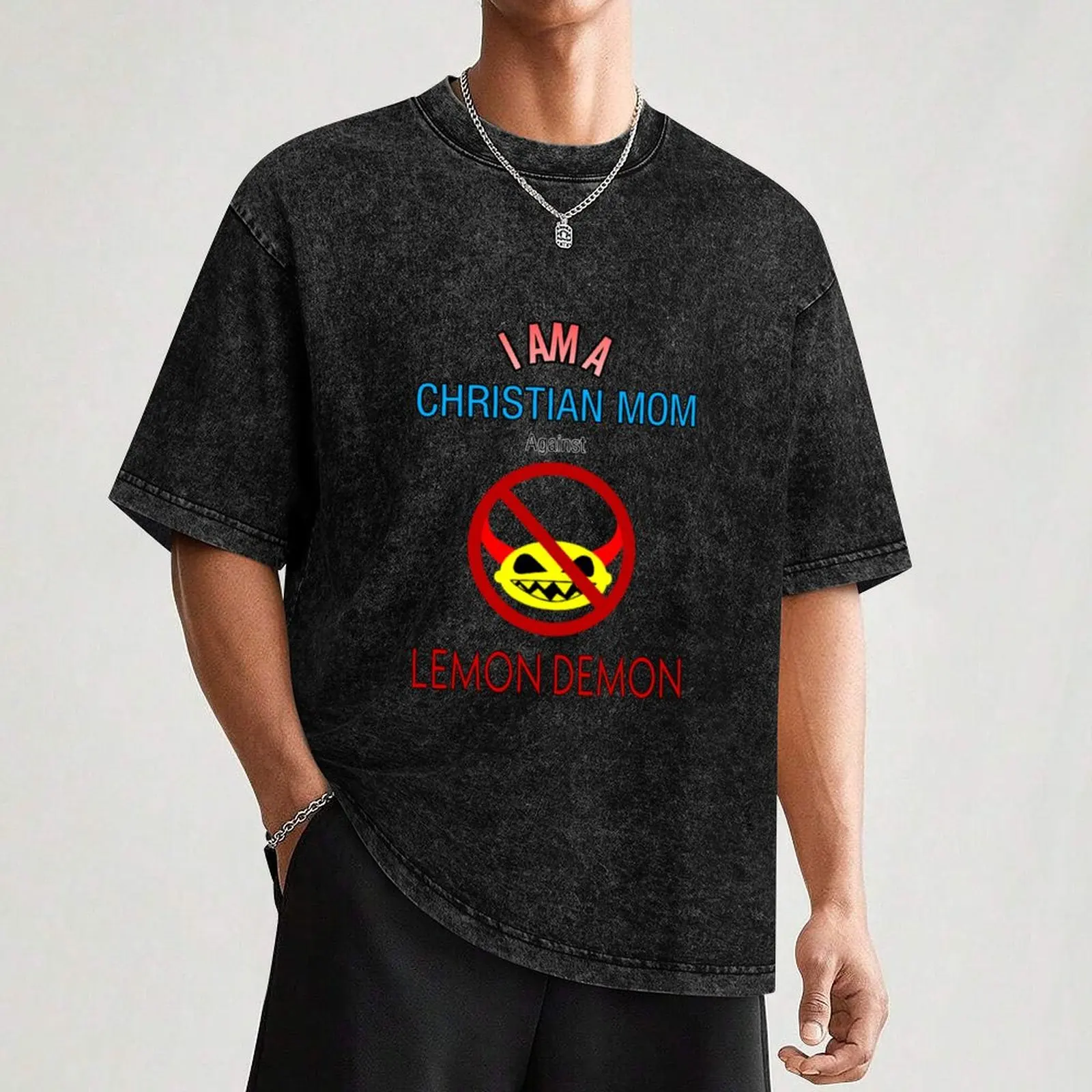 Футболка Christian Moms Against Lemon Demon хлопок