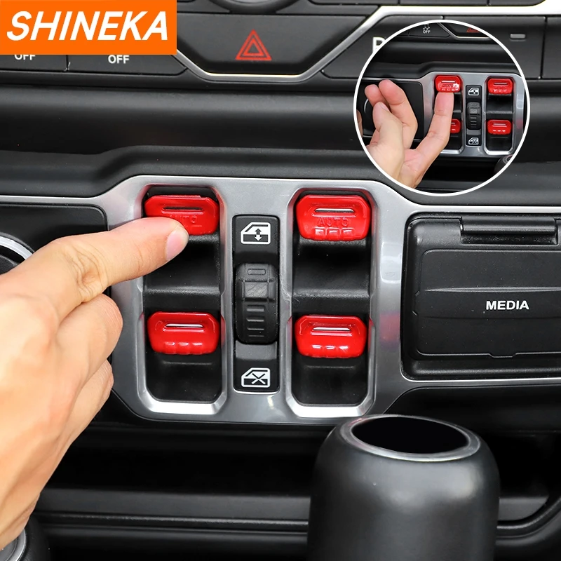 Крышка Кнопки Управления Окном Из Абс-пластика Декоративная Для Jeep Wrangler Jl 2018 Up
