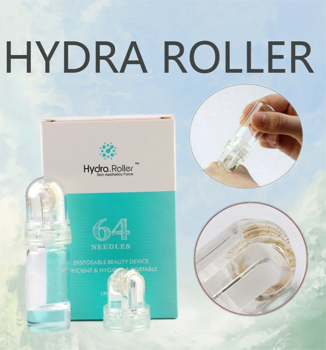 

Гидратационная игла Hydra Roller 64 Pin для лица, мезотерапия, золотая игла, тонкая игла, Дерма-Роллер, лечебный инструмент для ухода за кожей, дермароллер