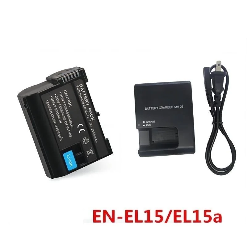 

MH-25 EN-EL15a battery+charger For nikon D600 D610 D500 D750 D800 D800E D810 D7000 D850 D7200 D7100 D7500 D7300 V1 V2 V3 camera